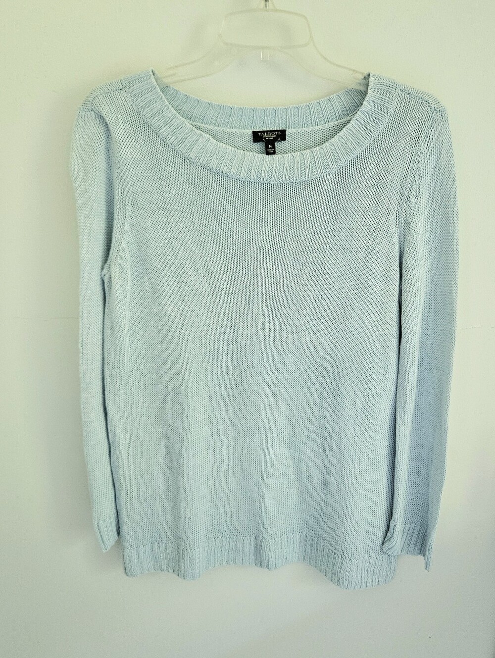 Talbots Linen Sweater Light Blue